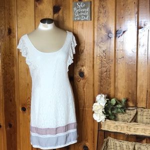 American eagle outfitters off white lace dress